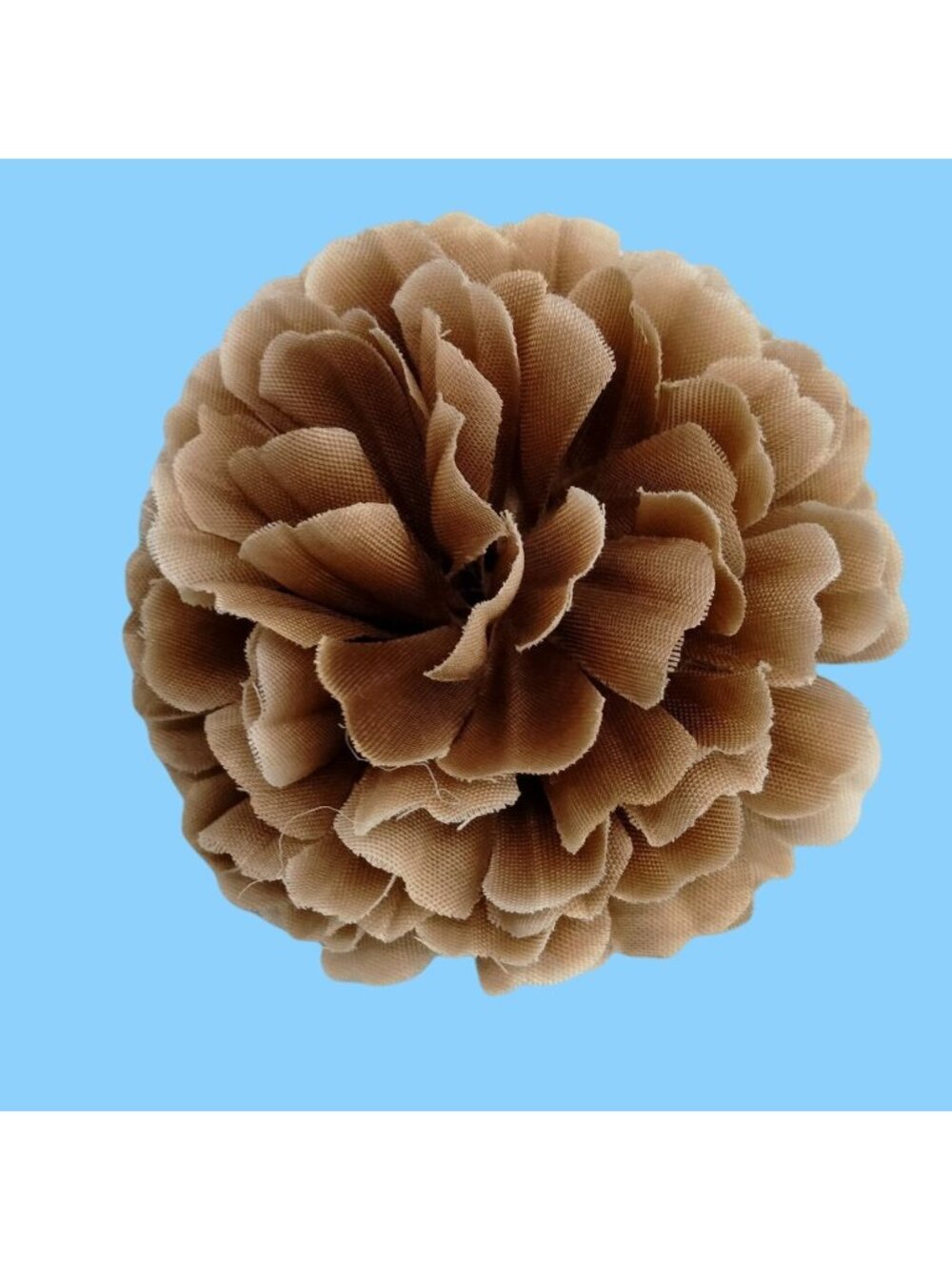Brown Fabric Flower Hair Clips Brooch Boutonniere Lapel Pin Corsage Lot 2 - Picture 4 of 6